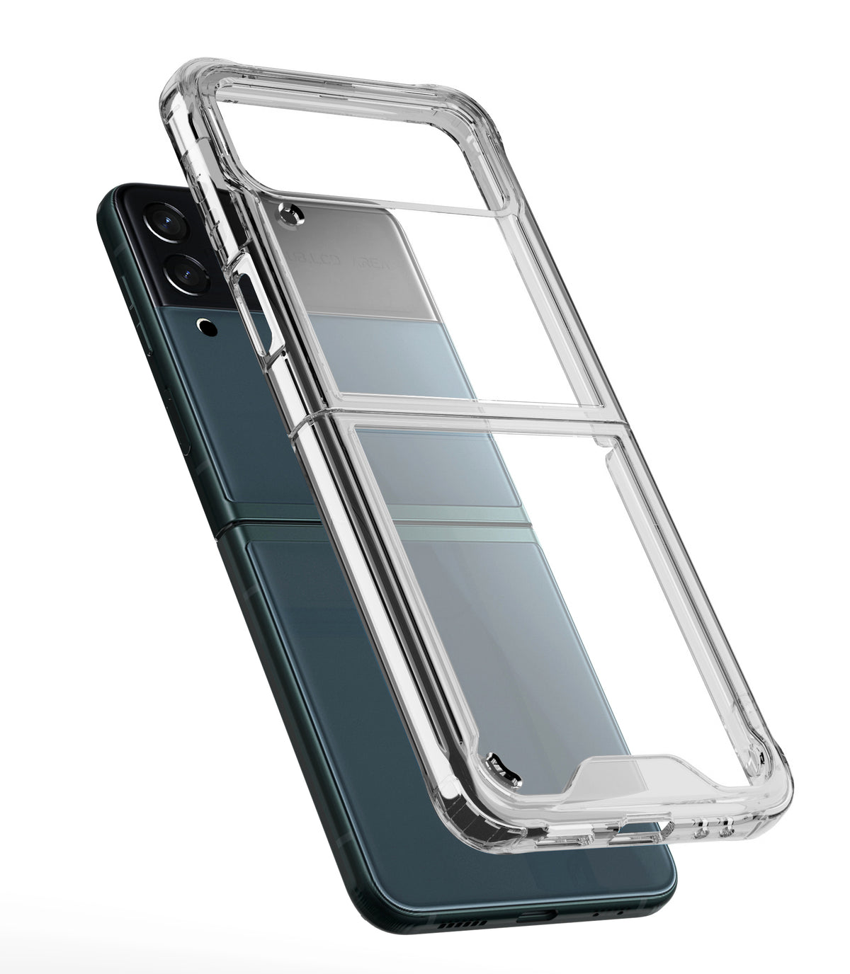 For Samsung Galaxy Z Flip 7 FE Transparent Hybrid Shockproof Hard PC Slim Durable TPU Bumper Protection Case Cover Red