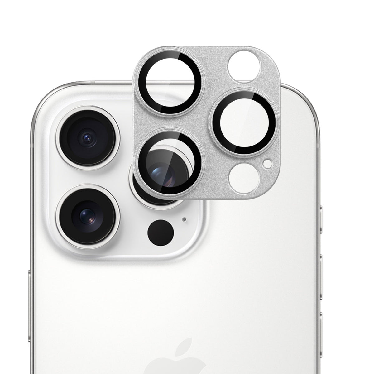 Camera Lens Protector for Apple iPhone 15 Pro Max Camera Lens Protector Tempered Glass Metal Frame Scratch Resistant HD Clear Precision Fit