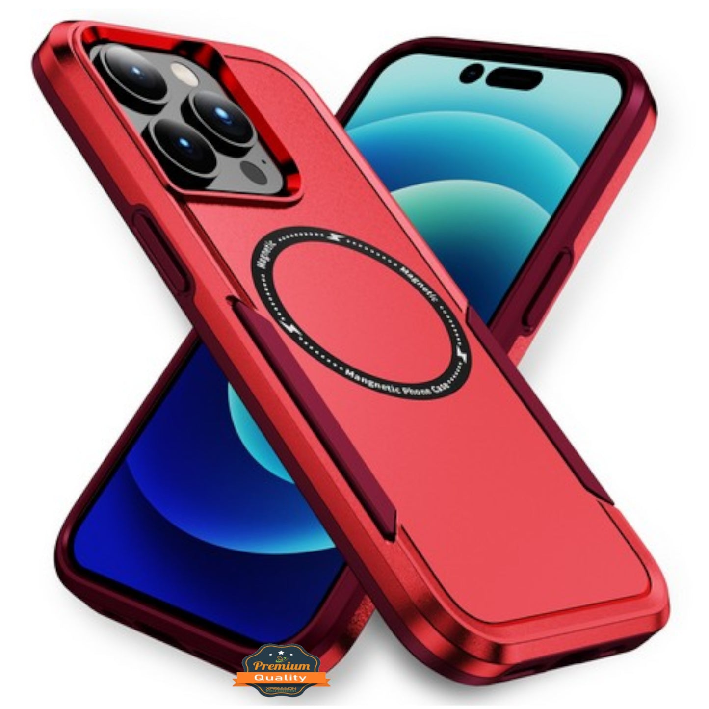 For Apple iPhone 16 Plus (6.7") Heavy Duty Rugged & Dual-Layer Protection with Magnetic Circle Compatible with Magsafe Shockproof Case Cover