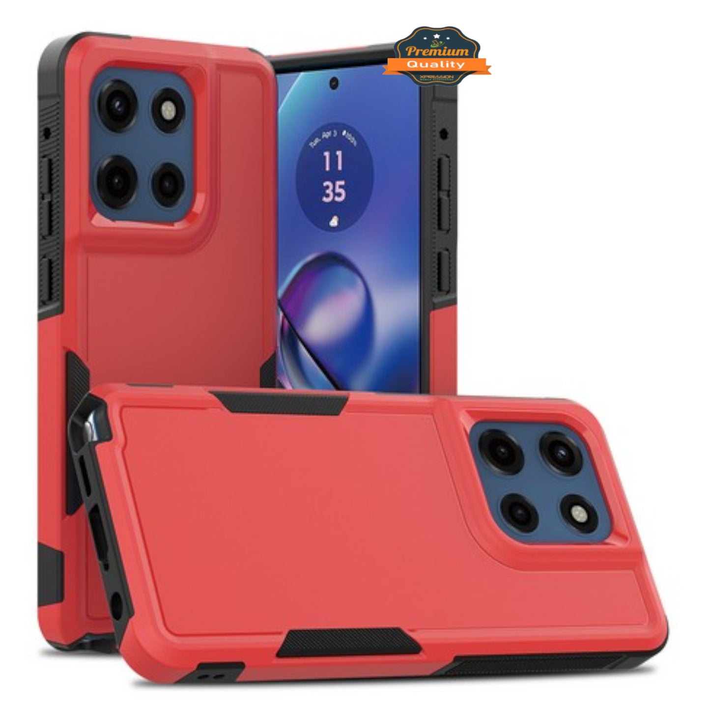 For Motorola Moto G 5G 2026 / Moto G Play 2026 Rugged Heavy-Duty Dual Layer Military-Grade, Rubber TPU Defender, Hybrid Shockproof Case Cover