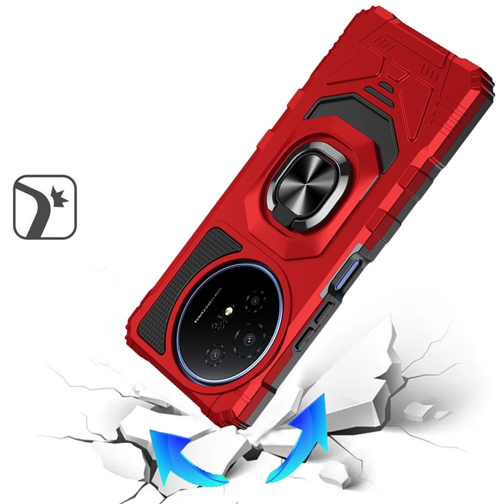 For TCL 60 XE Hybrid Dual Layer with 360° Rotate Magnetic Ring Stand Holder Kickstand TPU Rugged PC Shockproof Case Cover