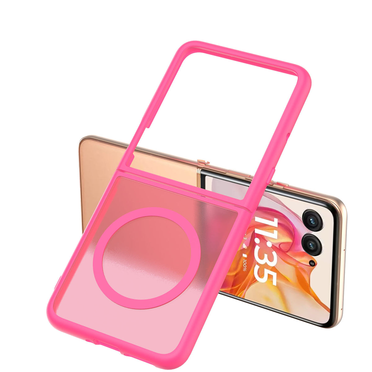 For Motorola Razr 2024 Magnetic Case Hybrid Soft TPU Rubber Bumper Hard Translucent Matte Back Slim Shockproof Case Cover