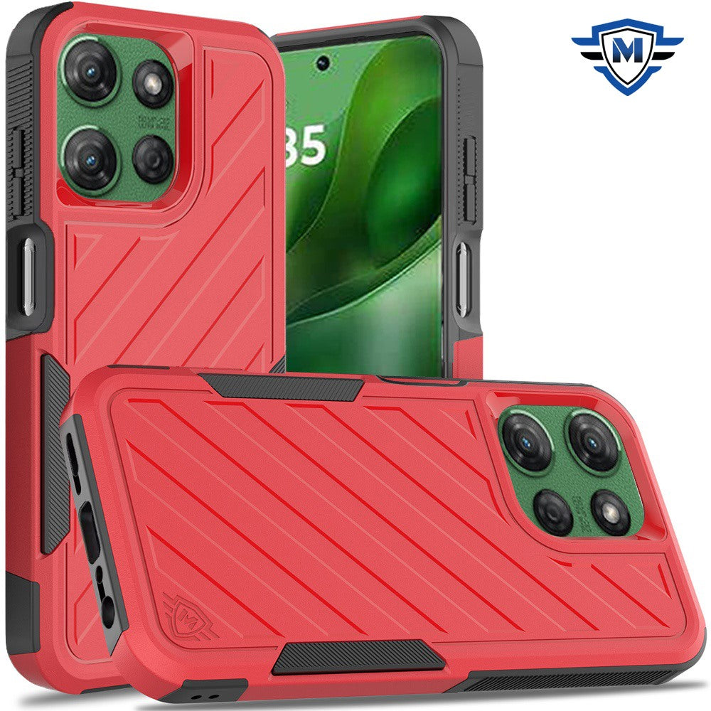 For Motorola Moto G Power 5G 2025 Premium Hybrid Rugged lined Shockproof Textured 2-in-1 Non-Slip Hard PC & TPU Non Slip Tough Case Cover