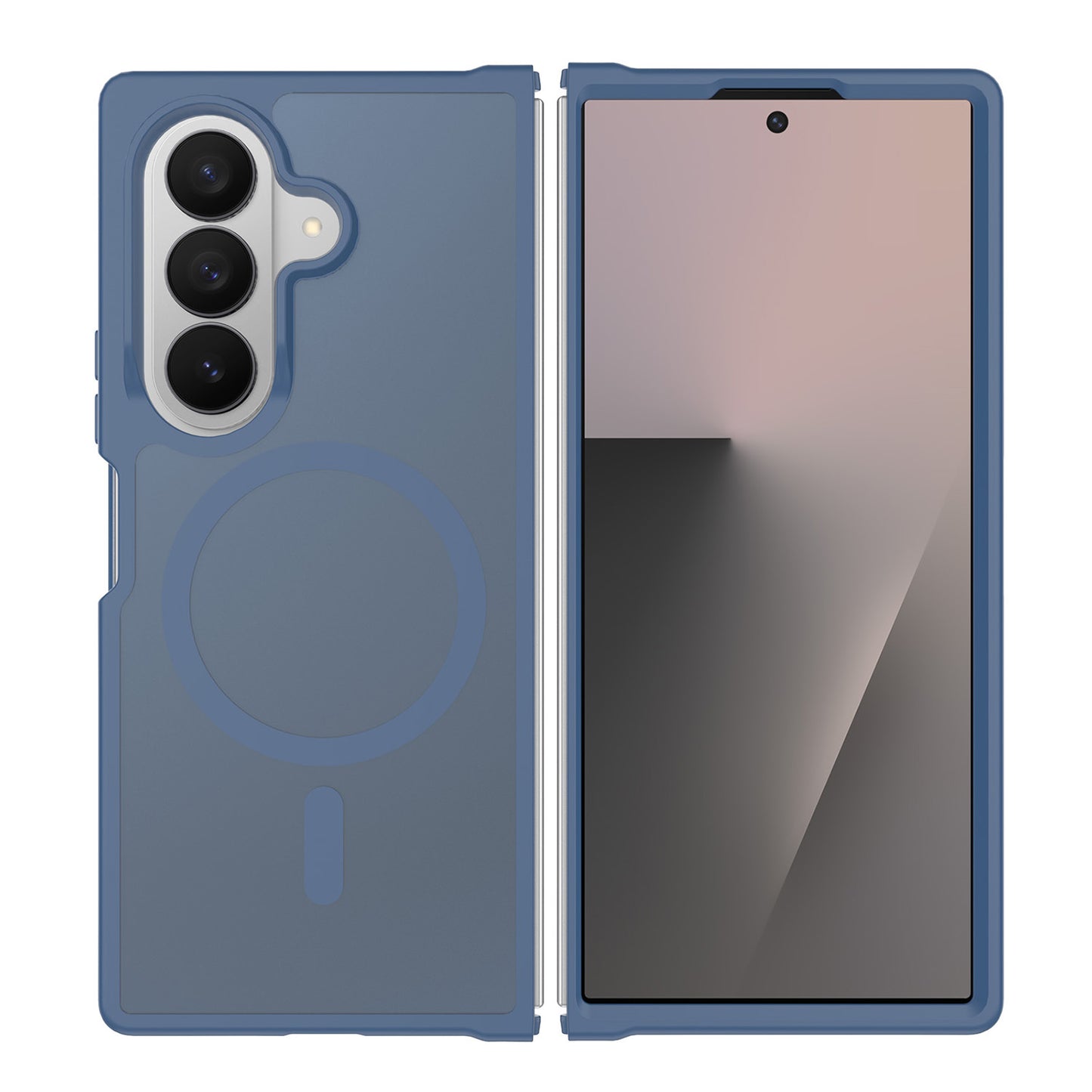 Phone Case for Samsung Galaxy Z Fold 8 Ultra Magnetic Circle Matte Hybrid Shockproof Smooth Grip Durable Camera Protection Soft Touch TPU Armor Cover