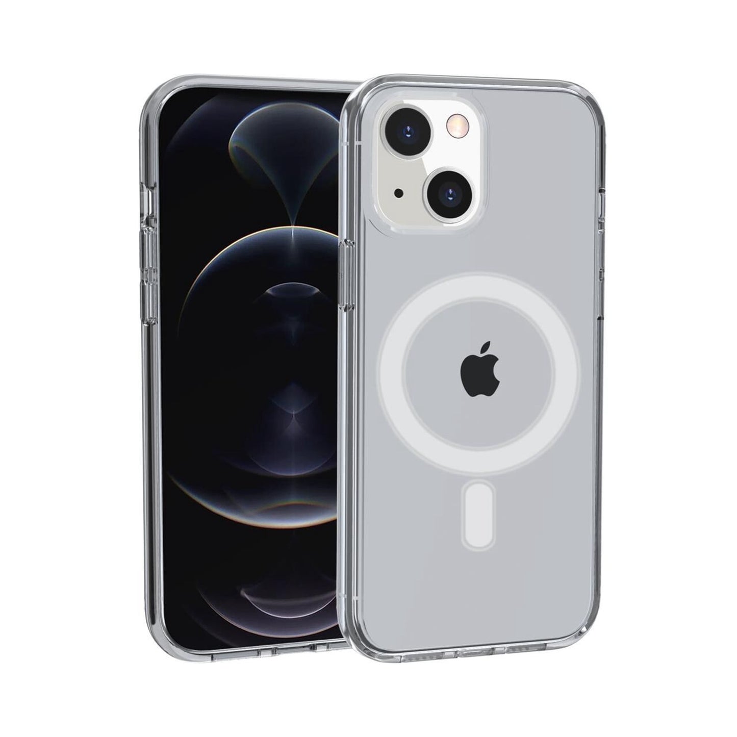 For Apple iPhone 16 (6.1") MagSafe Compatible Transparent Shock Absorption TPU Rubber Hybrid Protective Case Cover