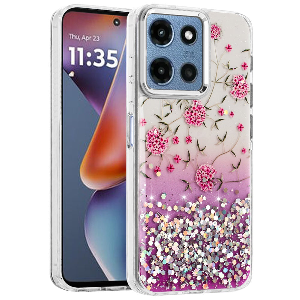 For Motorola Moto G 5G 2025 Fashion Beautiful Epoxy Design Hybrid Fashion Stylish TPU Protective, Shockproof Hybrid PC Case Cover