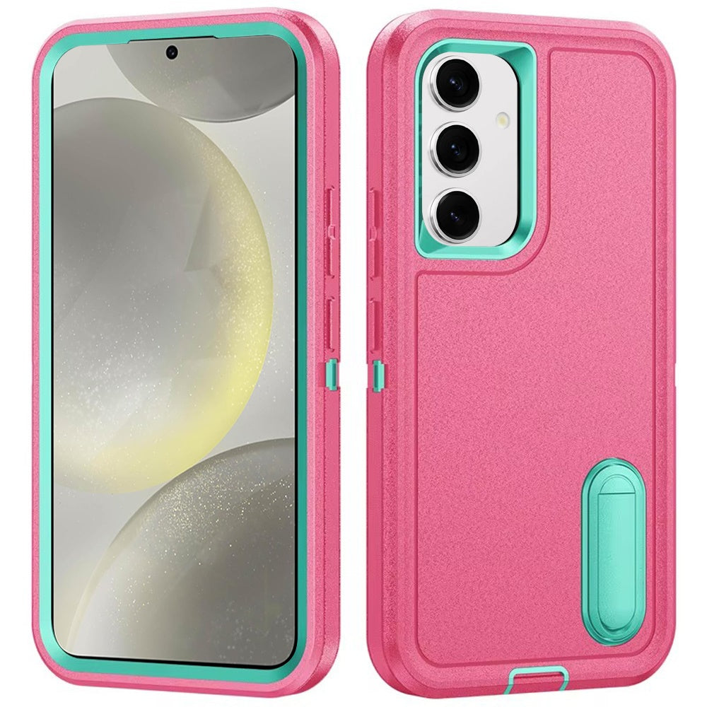 For Samsung Galaxy S25 /S24 Hybrid 3 Layers Hard 3in1 Shockproof with Kickstand Heavy Duty Hard TPU Rubber Anti-Drop Case Cover