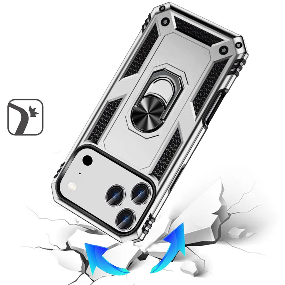 Phone Case for Apple iPhone 18 Pro Max Rotatable Ring Stand Shockproof Hybrid Armor Anti Slip Heavy Duty Fit Magnetic Car Mount Durable Grip Cover