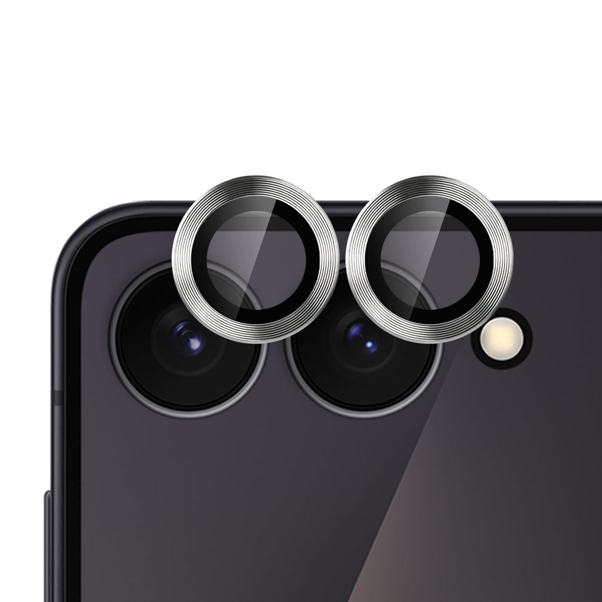 Camera Lens Protector for Samsung Galaxy Z Flip 8 Camera Lens Protector Tempered Glass Metal Frame Scratch Resistant HD Clear Precision Fit