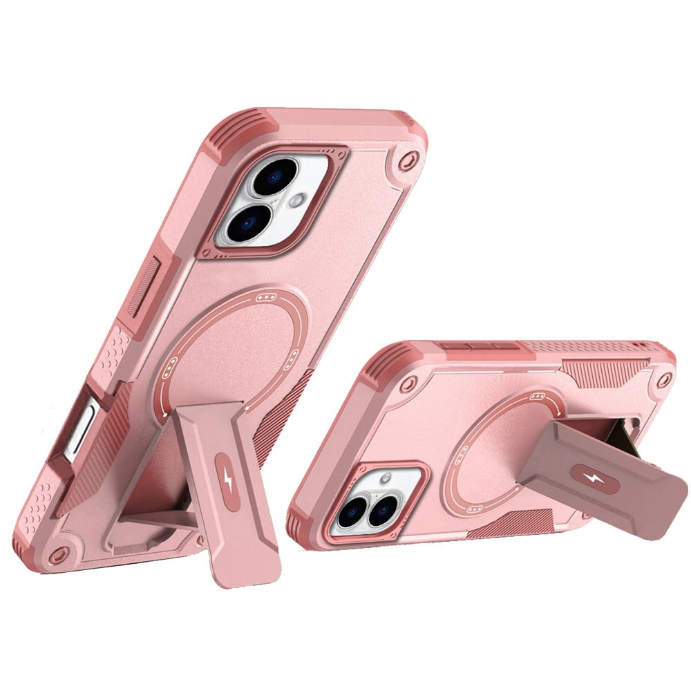 For Apple iPhone 17 (6.3") Magnetic Invisible Kickstand Holder with Magsafe, Slim Fit Shockproof Hybrid Military Grade Heavy Duty Case Cover