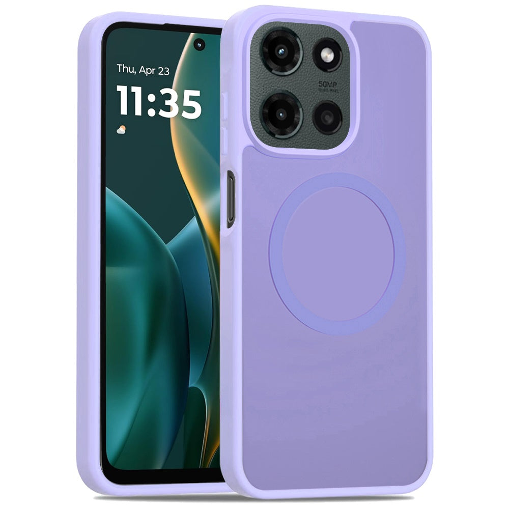 For Motorola Moto G 5G 2025 MagSafe Compatible Case Hybrid Soft TPU Bumper Hard Translucent Matte Back Slim Shockproof Case Cover