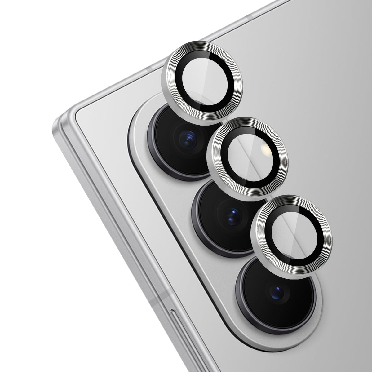 Camera Lens Protector for Samsung Galaxy Z Fold 8 Camera Lens Protector Tempered Glass Metal Frame Scratch Resistant HD Clear Precision Fit