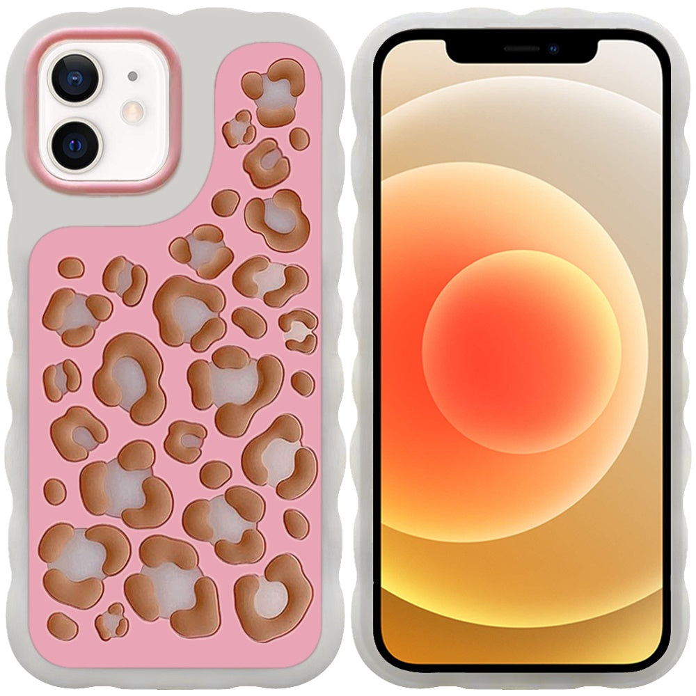 Phone Case for Apple iPhone 12 /12 Pro Fashionable Silicone Textured Decorative Design Pattern Protective Rubber TPU Hybrid Protection Cover