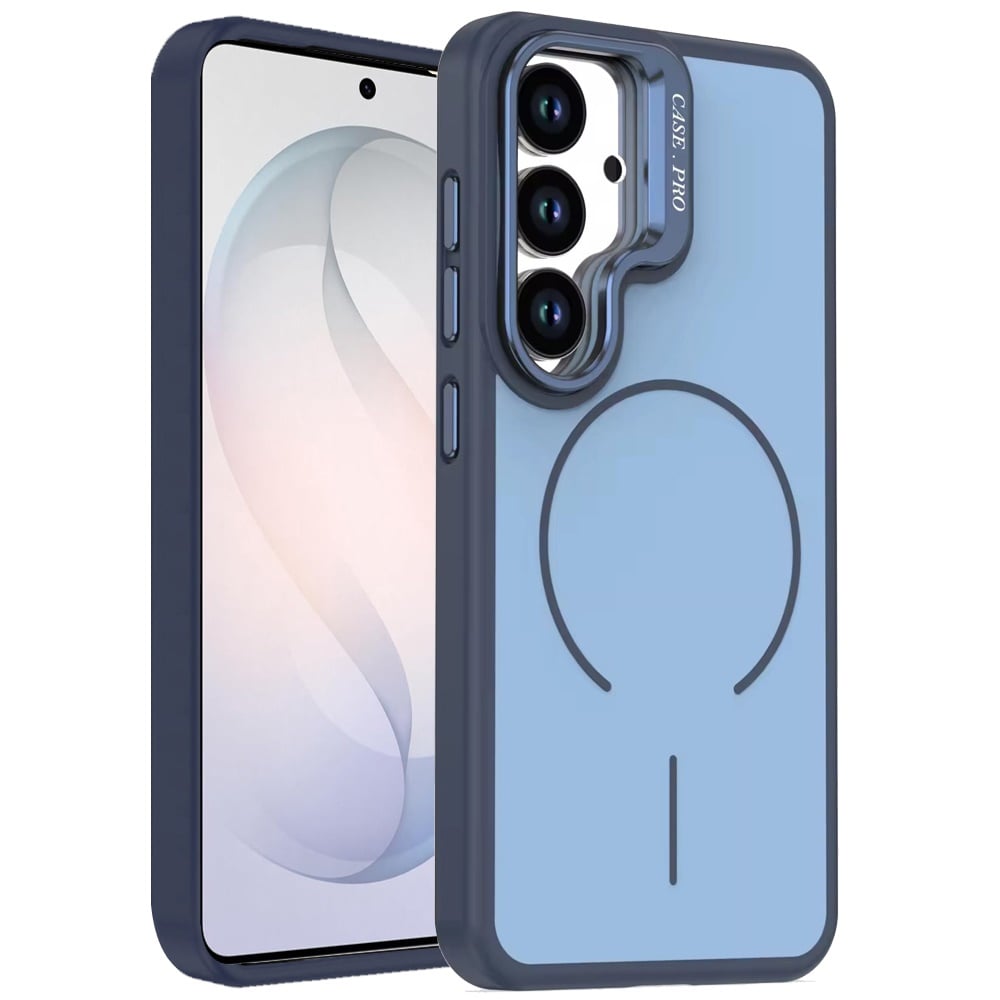 Phone Case for Samsung Galaxy S26 FE /Fan Edition Premium Matte Magnetic Camera Stand Hybrid Shockproof Rugged Protective Anti Scratch Durable Grip Metal Buttons Cover