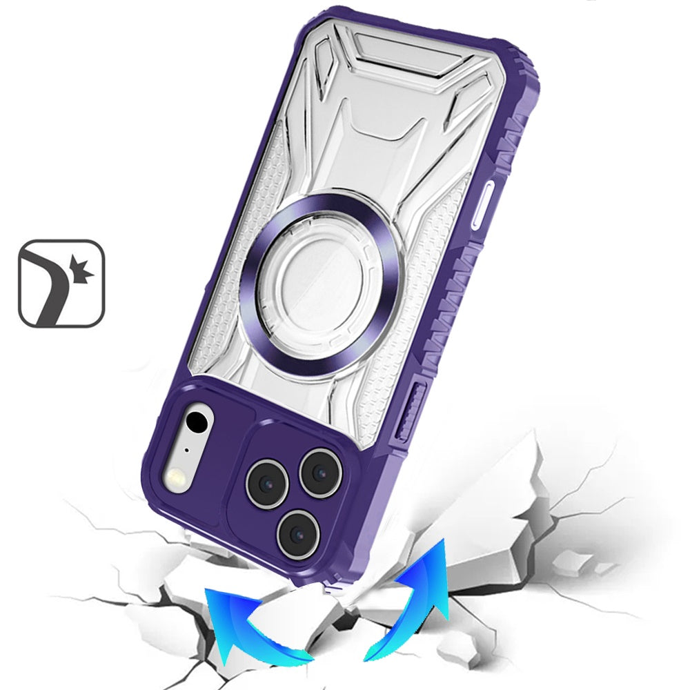 Phone Case for Apple iPhone 18 Pro Max Clear Rugged Hybrid TPU Magnetic Back Reinforced Frame Bumper Shock Absorbing Slim Fit Cover
