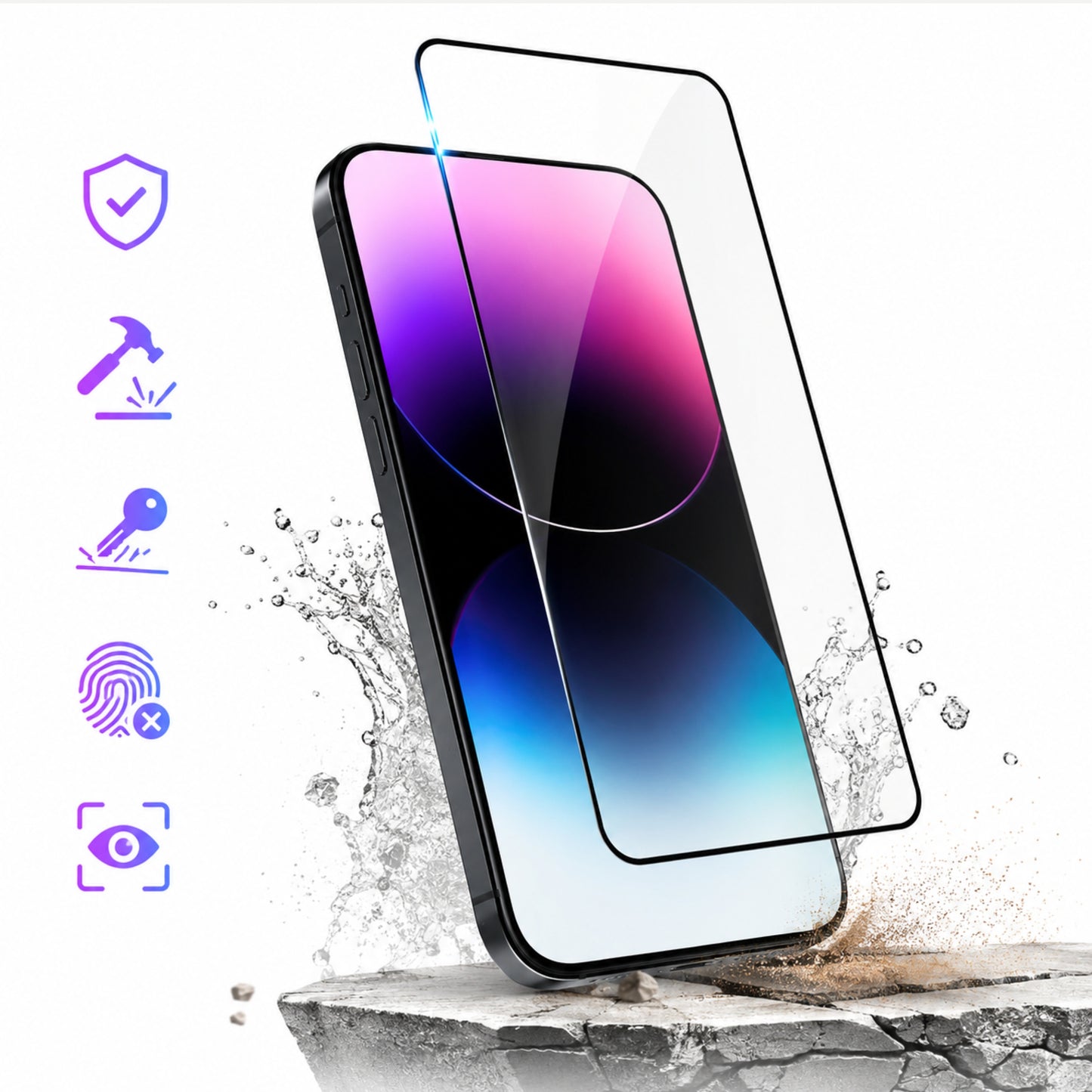 Screen Protector for Samsung Galaxy Z Fold 8 Ultra Premium 9H Tempered Glass HD Clear Screen Protector Fingerprint Resistant Durable Screen Guard Clear