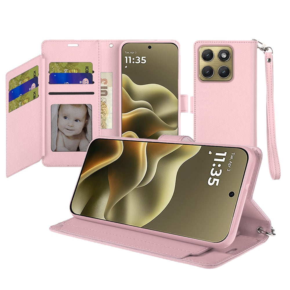 Phone Case for Motorola Edge 2026 Wallet Credit Card Holder Hybrid Slim Protective Dual Function Storage PU Leather Flip Pouch Cover