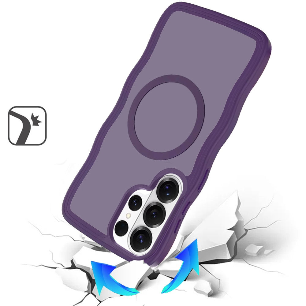 For Samsung Galaxy S26 Ultra Grip Hand Magnetic Hybrid Case Shockproof Protection Matte Skin Rubber TPU + PC Case Cover