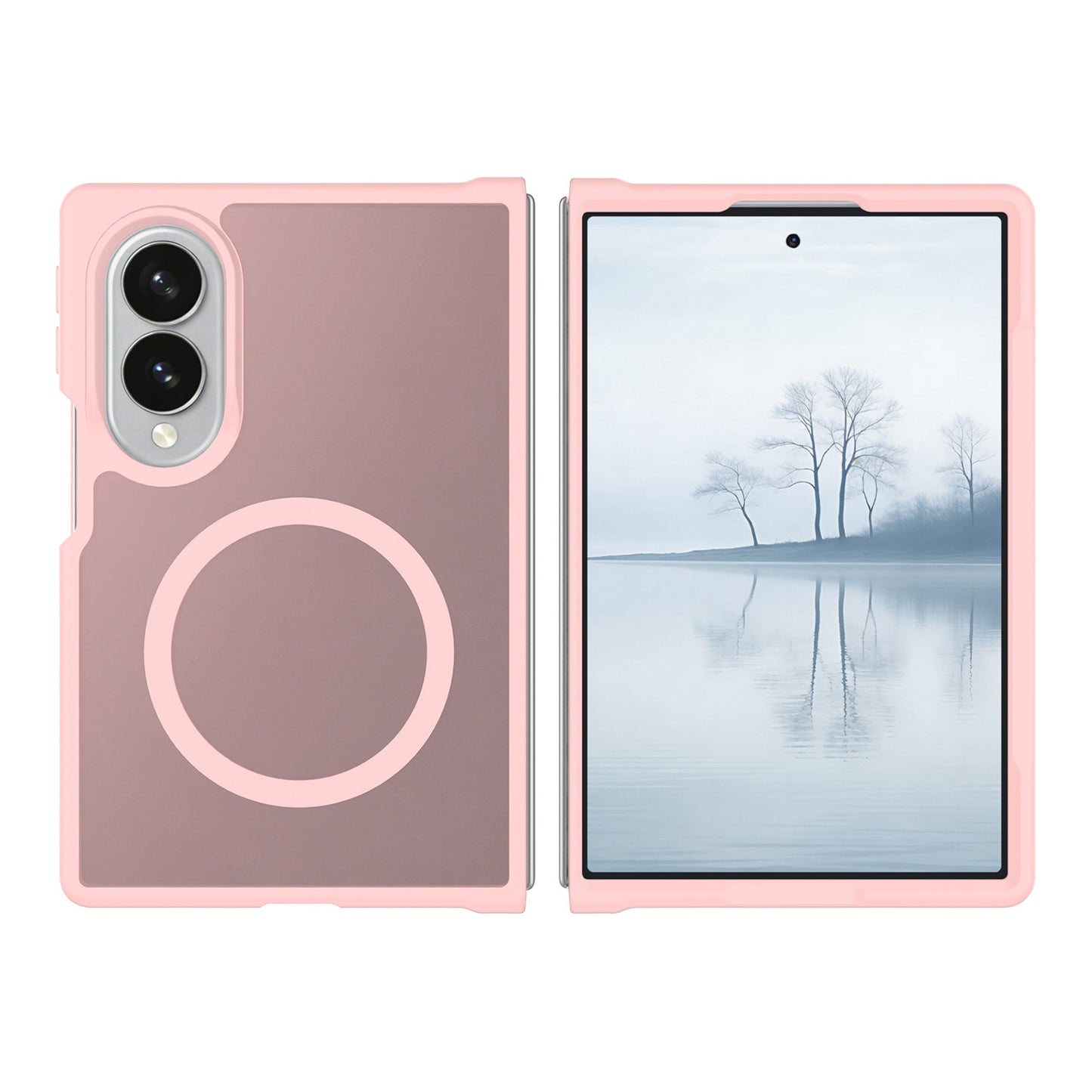 Phone Case for Samsung Galaxy Z Fold 8 Magnetic Matte Hybrid Shockproof Smooth Grip Durable Camera Protection Anti-Slip Soft Touch TPU Armor Cover