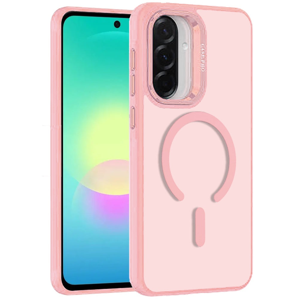 Phone Case for Samsung Galaxy A27 Magnetic Shockproof Hybrid Camera Stand Guard Anti Slip Rubber Durable Protective Matte Design Cover