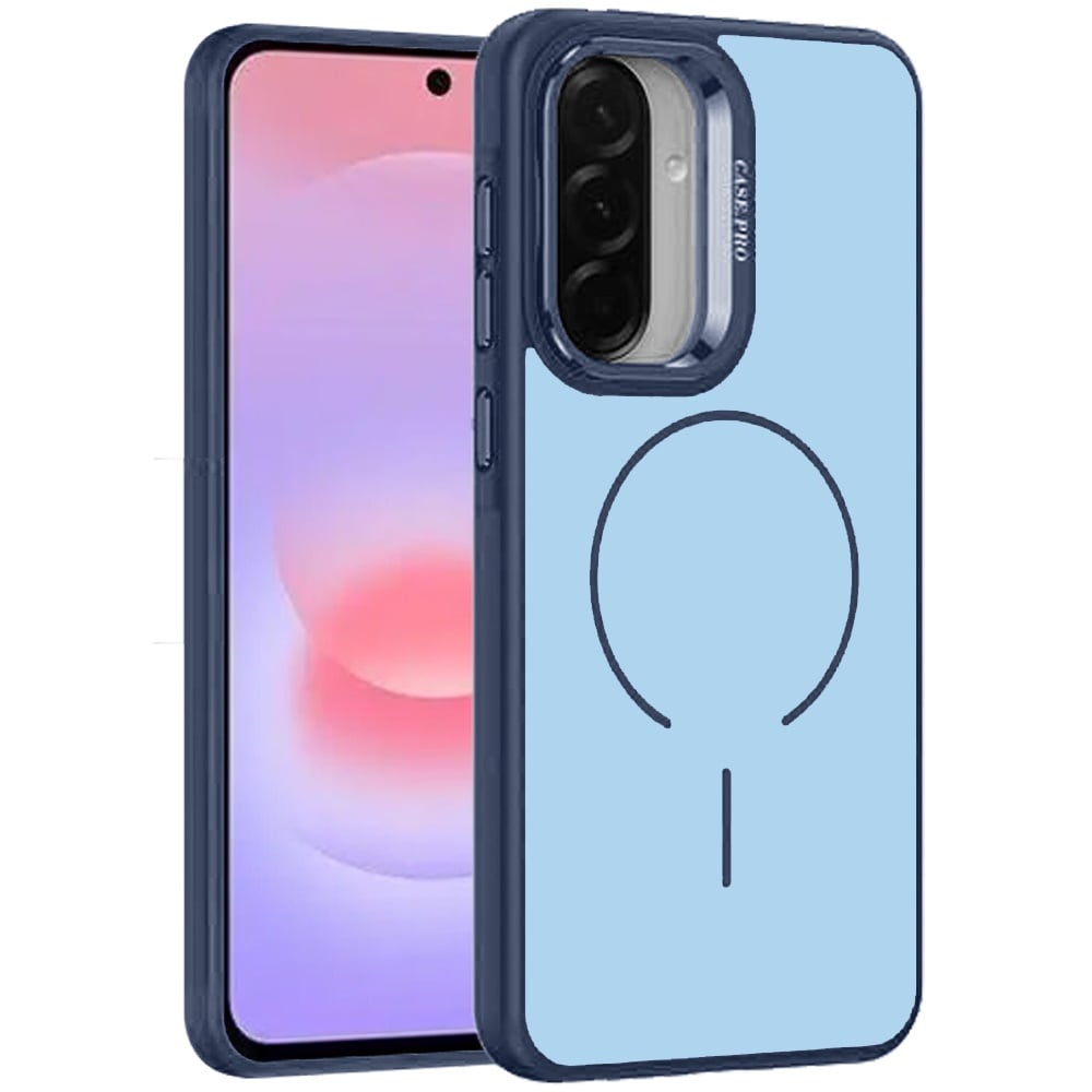 Phone Case for Samsung Galaxy A37 Premium Matte Magnetic Camera Stand Hybrid Shockproof Rugged Protective Anti Scratch Durable Grip Metal Buttons Cover