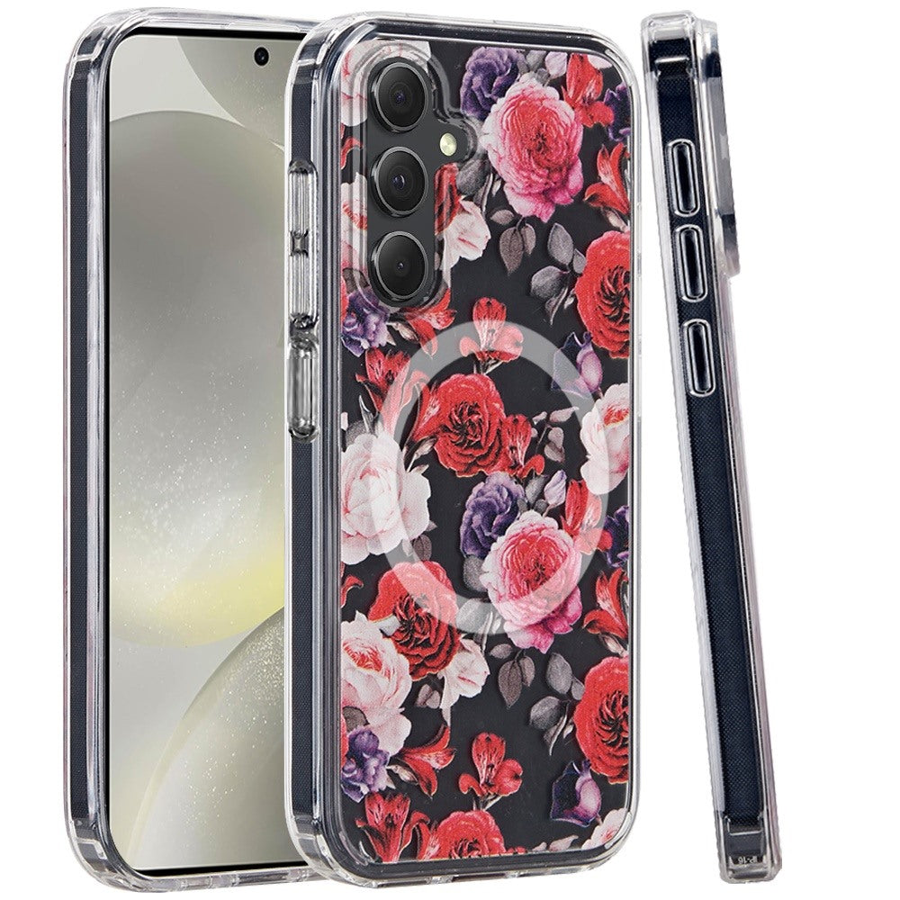 For Samsung Galaxy S25 /S24 Cute Fashion Pattern Design, Durable Shockproof Slim TPU Hard Back, MagSafe Compatible Case Cover