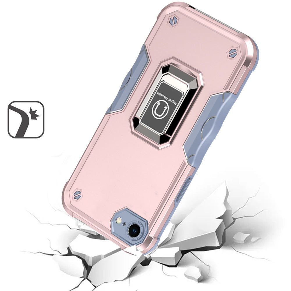 For Apple iPhone 17E /16E Hybrid Stand Magnetic Ring Holder Kickstand Heavy Duty Rugged Drop Silicone & Hard PC Shockproof Case Cover