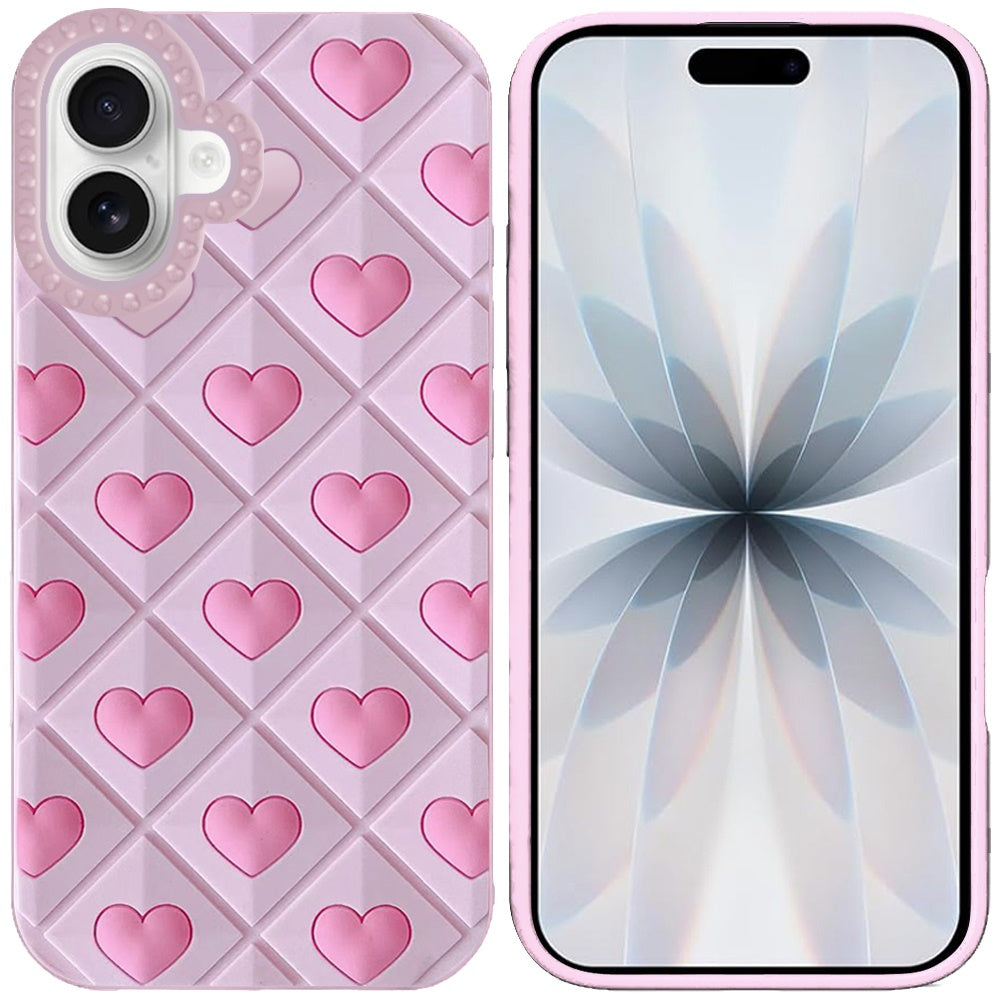 Phone Case for Apple iPhone 18 (6.3") Fashionable Silicone Textured Decorative Design Pattern Protective Rubber TPU Hybrid Protection Cover