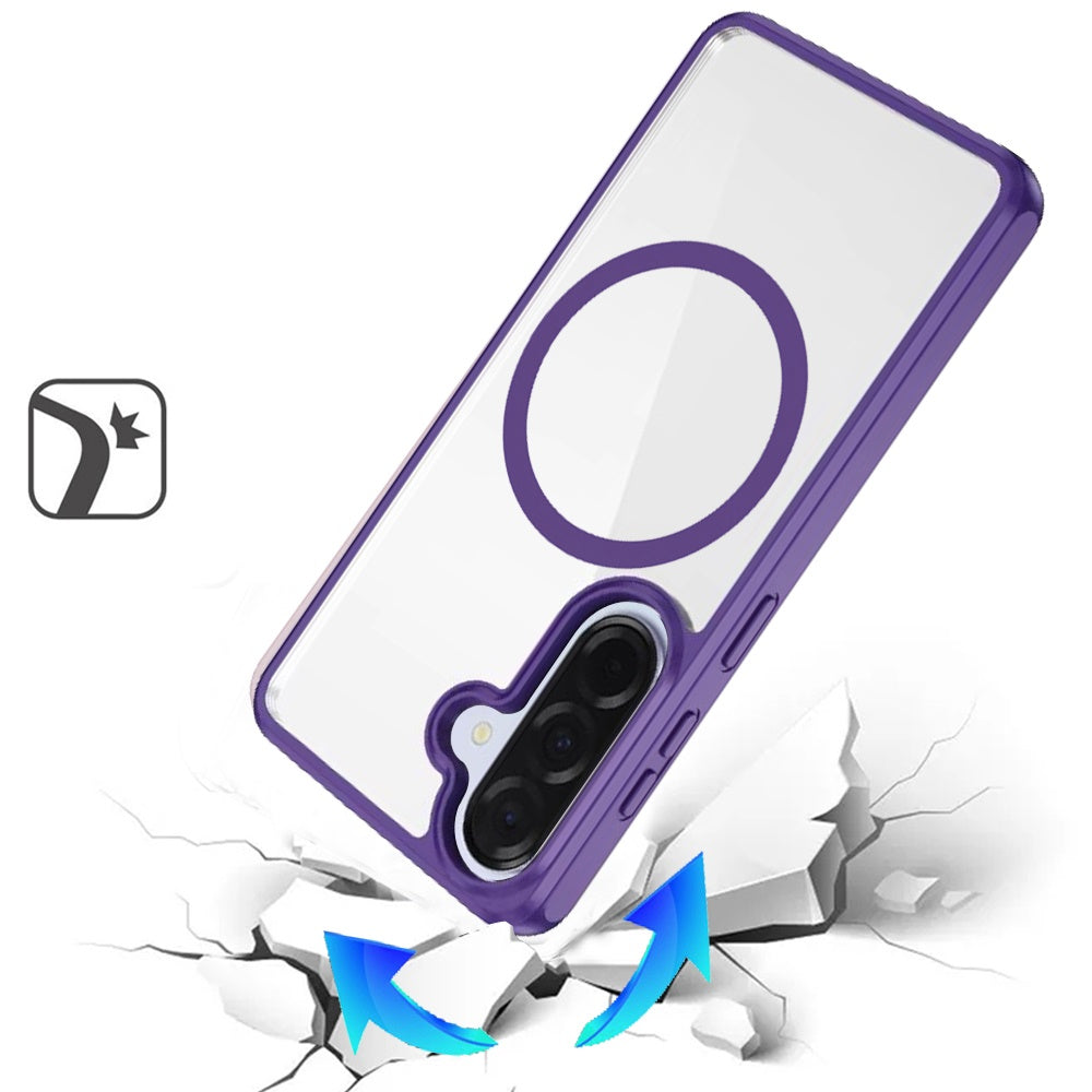 Phone Case for Samsung Galaxy A57 Transparent Magnetic HQ Shockproof Hybrid 2.0mm Thick AntiSlip Grip Drop Protection Rugged Clear Durable Impact Cover