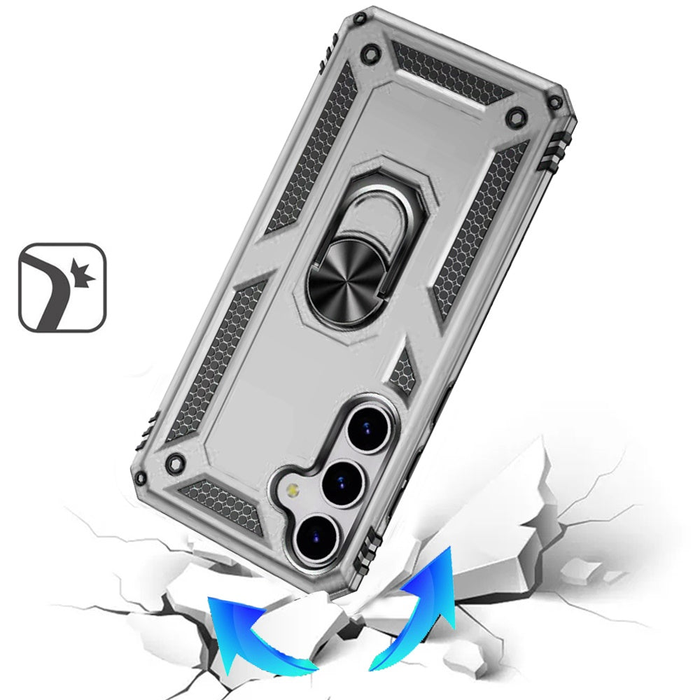 For Samsung Galaxy S26 Hybrid Shockproof Durable 360 Degree Rotatable Ring Stand Holder Kickstand Fit Magnetic Car Mount Case Cover