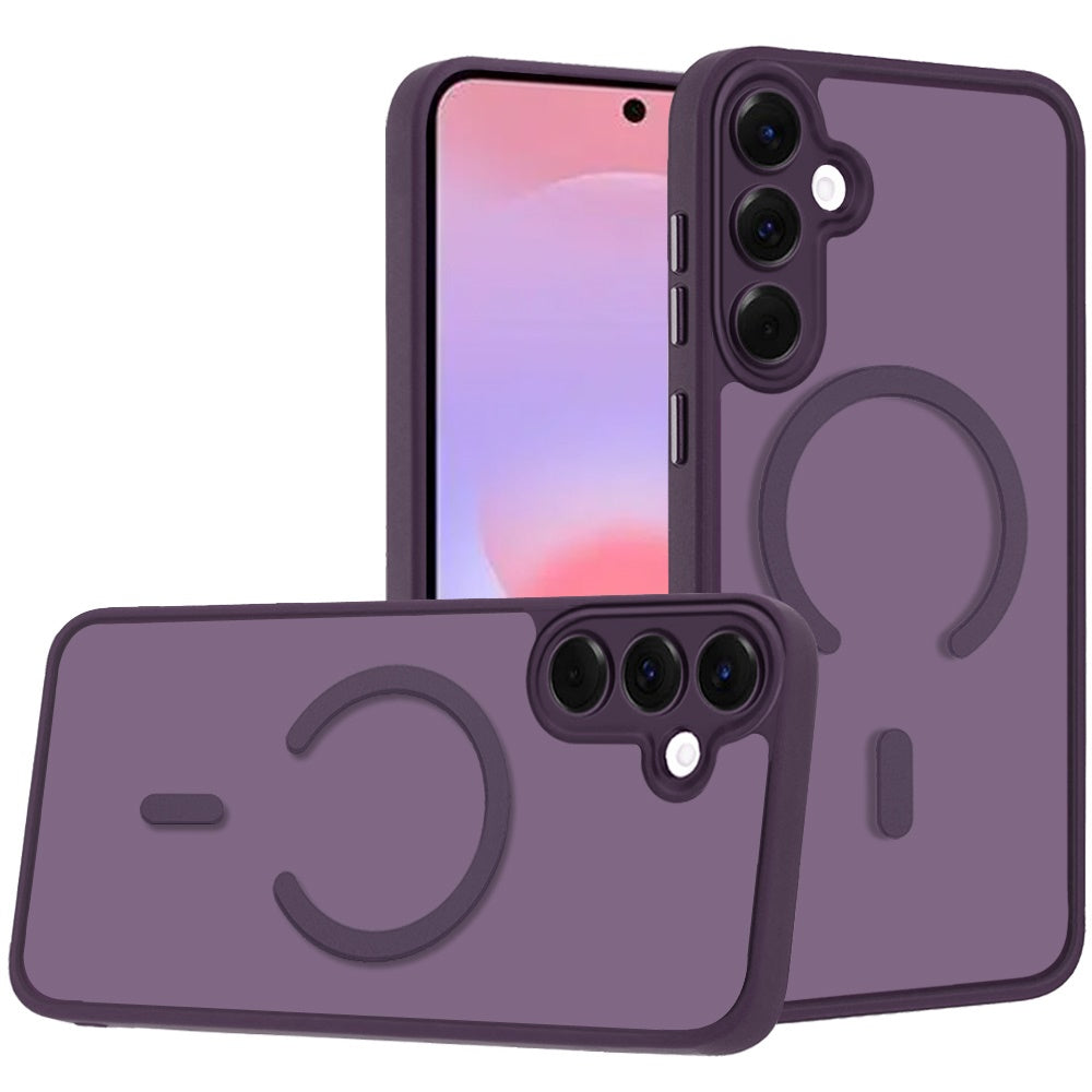 Matte Frosted Magnetic Back Hybrid Hard PC Soft TPU Camera Protection Slim Shock Absorbing Anti Fingerprint