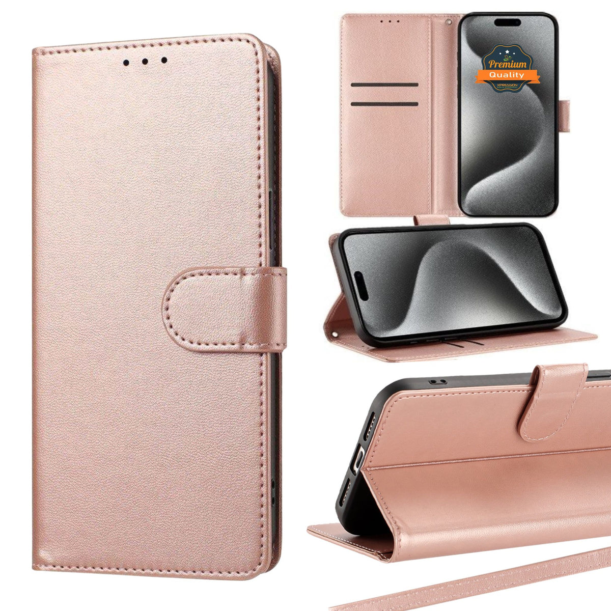 Phone Case for TCL NXTPAPER 70 Pro, T-Mobile NXTPAPER 70 Pro Leather Wallet Folio Credit Card Holder with Magnetic Closure Wrist Strap Classic Flip Design Storage Slots Cover