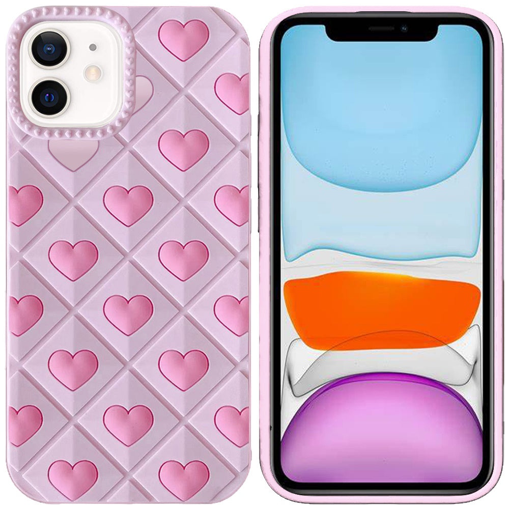 Phone Case for Apple iPhone 11 Fashionable Silicone Textured Decorative Design Pattern Protective Rubber TPU Hybrid Protection Cover
