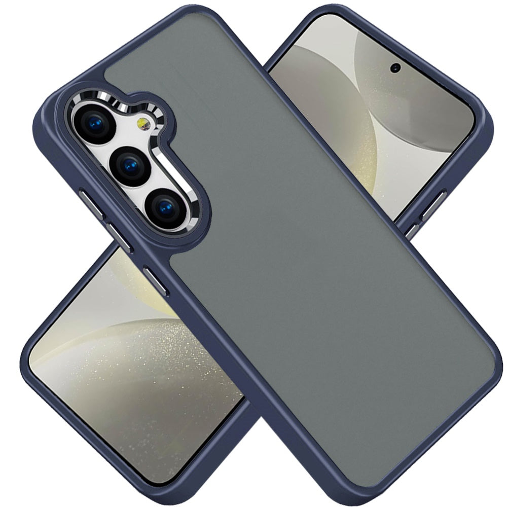 For Samsung Galaxy S25 /S24 Slim Fit Thin Hybrid,Frosted Matte Polished Acrylic Hard PC with TPU Rubber Frame Case Cover