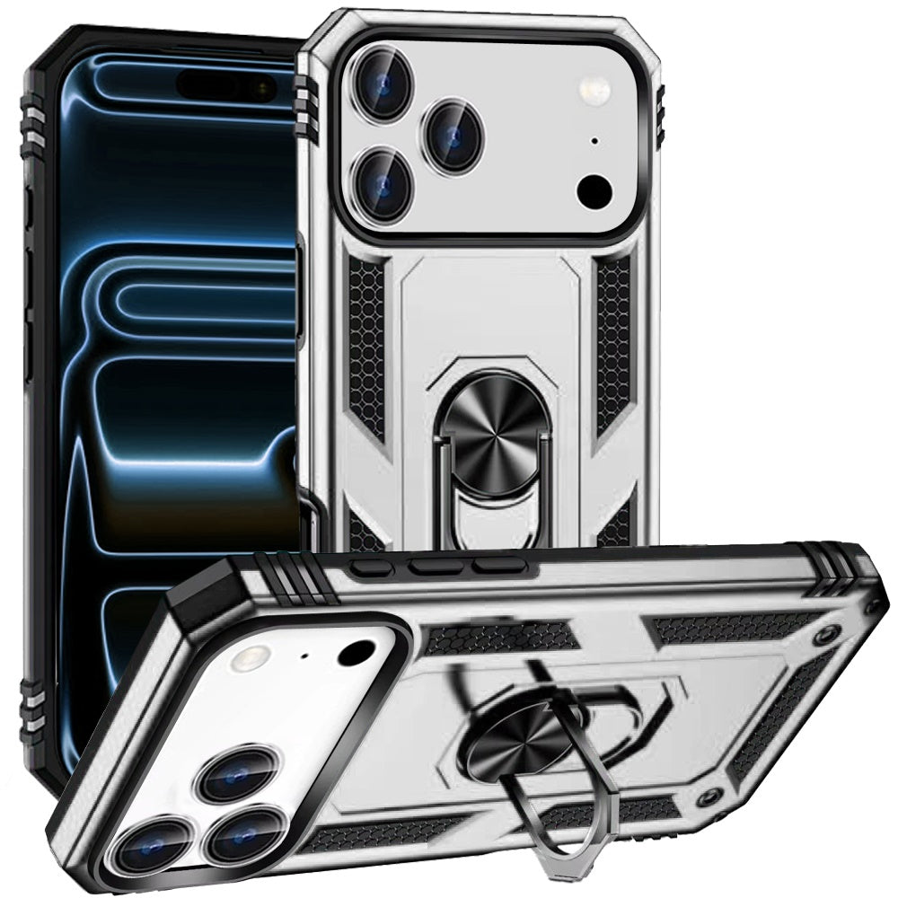 Phone Case for Apple iPhone 18 Pro Rotatable Ring Stand Shockproof Hybrid Armor Anti Slip Heavy Duty Fit Magnetic Car Mount Durable Grip Cover