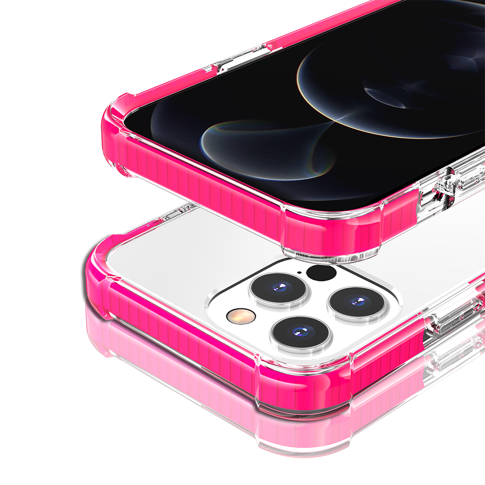 For Apple iPhone 11 Hybrid Transparent Acrylic Rubber Gummy Hard PC Silicone TPU Color Bumper Frame Shockproof Case Cover White