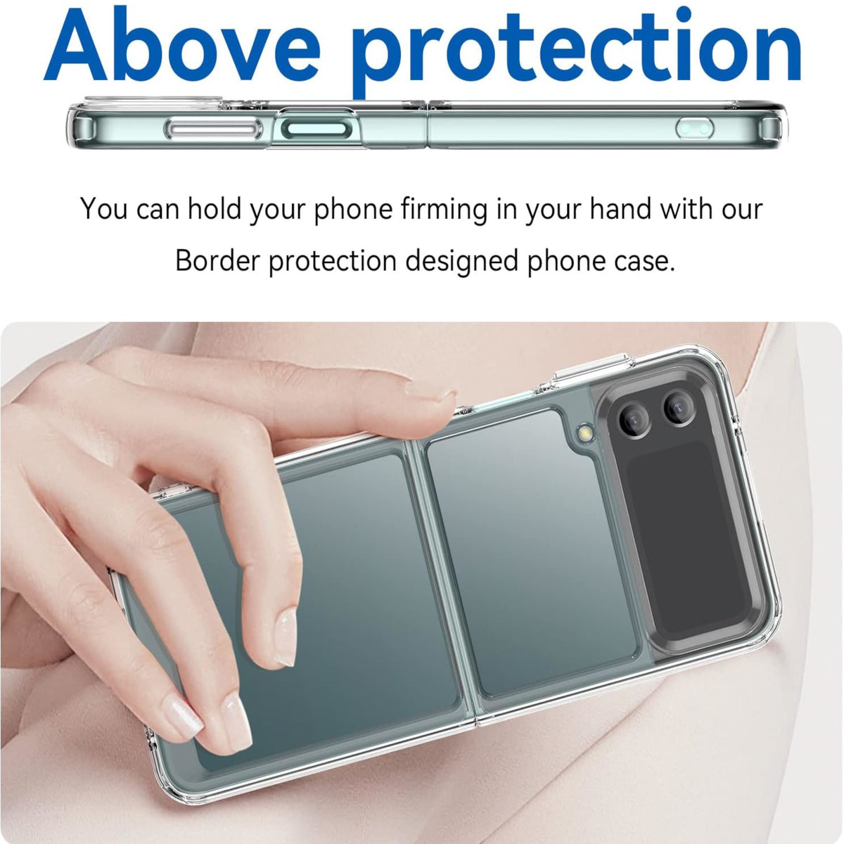 For Samsung Galaxy Z Flip 7 Premium Transparent Hard PC Back Slim Fit Thin Case Hybrid Protective Shockproof, Lightweight Case Cover Clear