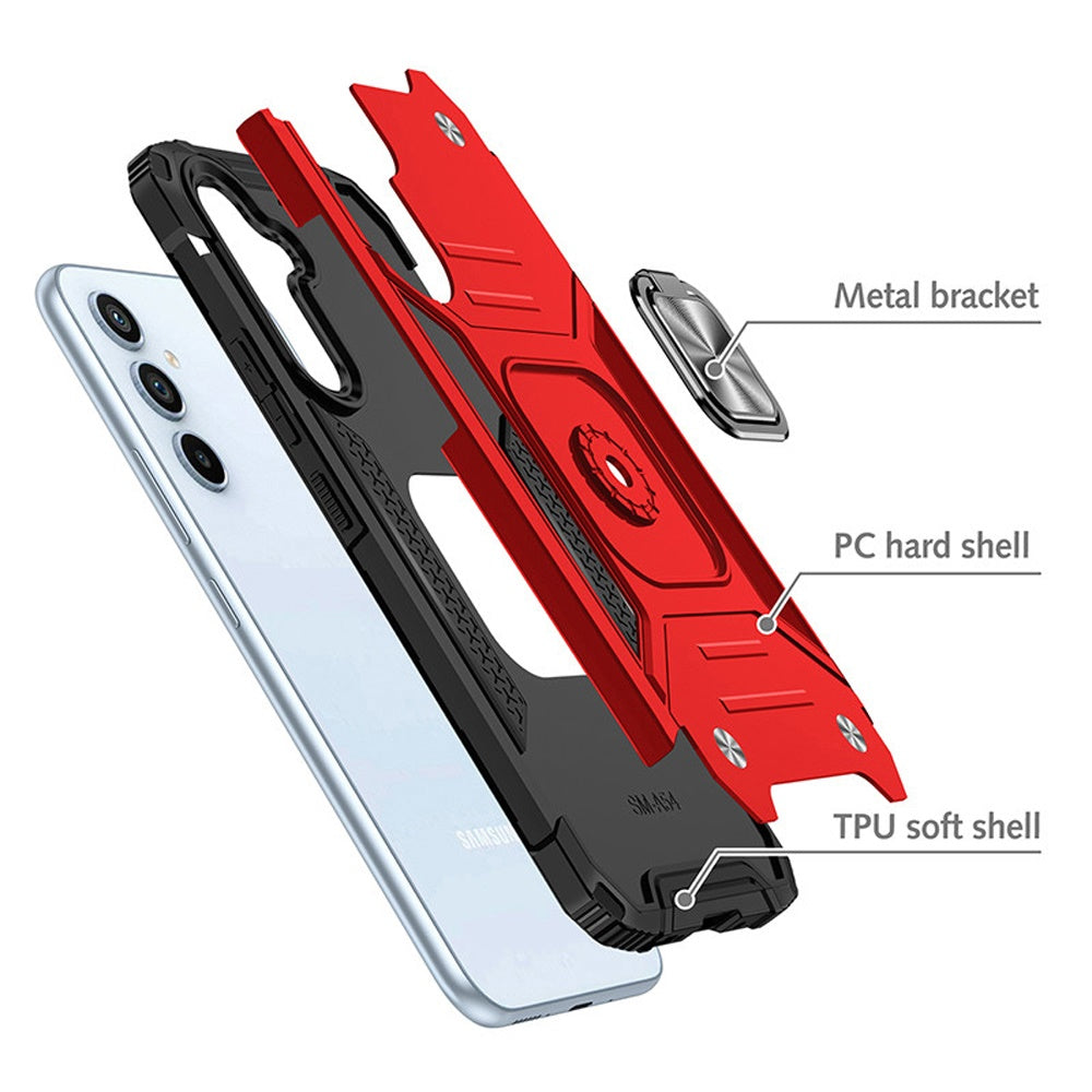 Phone Case for Samsung Galaxy S26 FE /Fan Edition Magnetic Car Mount Hybrid Ring Stand Shockproof Rugged Grip Armor Heavy Duty Protective TPU Durable Cover