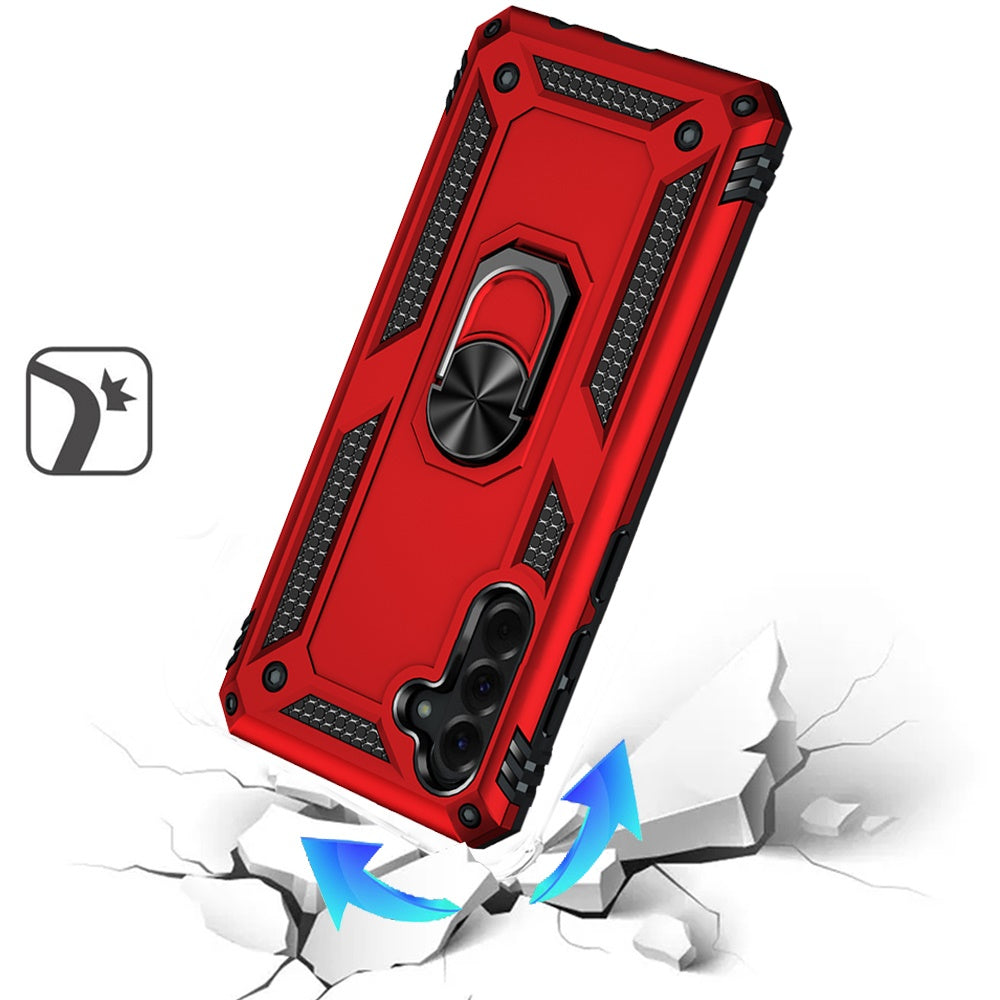 For Samsung Galaxy A57 Hybrid Shockproof Durable 360 Degree Rotatable Ring Stand Holder Kickstand Fit Magnetic Car Mount Case Cover