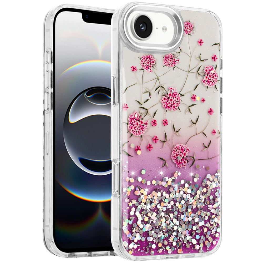 For Apple iPhone 17E /16E Fashion Beautiful Epoxy Design Hybrid Fashion Stylish TPU Protective, Shockproof Hybrid PC Case Cover
