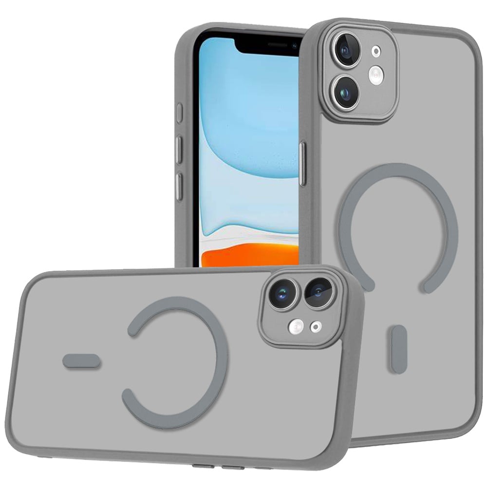 Phone Case for Apple iPhone 11 Matte Frosted Magnetic Back Hybrid Hard PC Soft TPU Camera Protection Slim Shock Absorbing Anti Fingerprint Cover