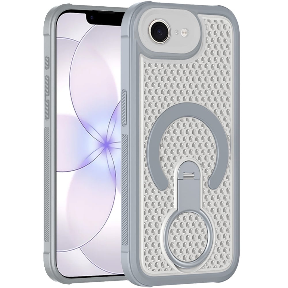 Phone Case for Apple iPhone 17E /16E/SE4 Magnetic Honeycomb Hybrid Rugged Armor Ring Kickstand Dual Layer Shock Absorbing Hard PC Soft TPU Cover