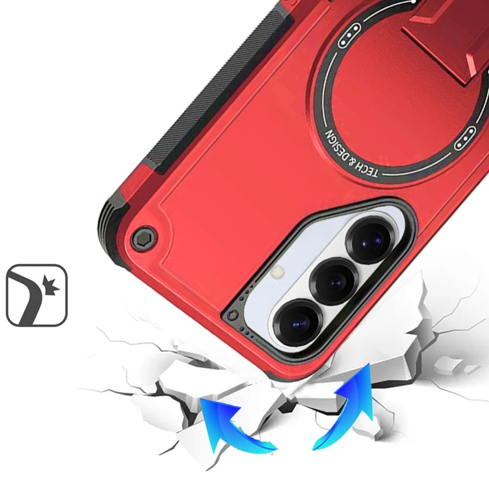 Phone Case for Samsung Galaxy S26 FE /S26 Fan Edition Magnetic Kickstand Rugged Shockproof Armor Grip Anti Slip Heavy Duty Protective Matte Stand Hybrid Cover