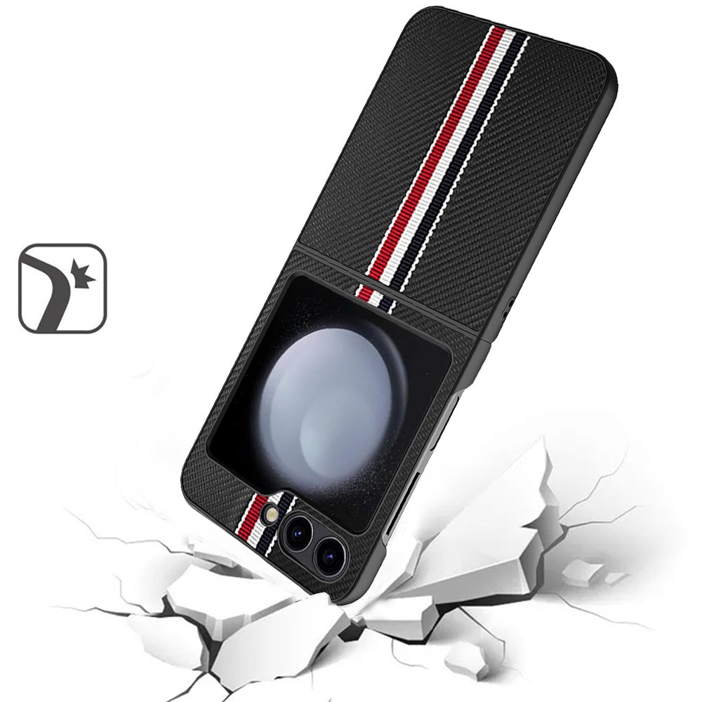 For Samsung Galaxy Z Fold 7 Velvet Fabric PU Vegan Leather, Premium Flip Design, Slim Snap-On Hard PC + TPU Case Cover Black