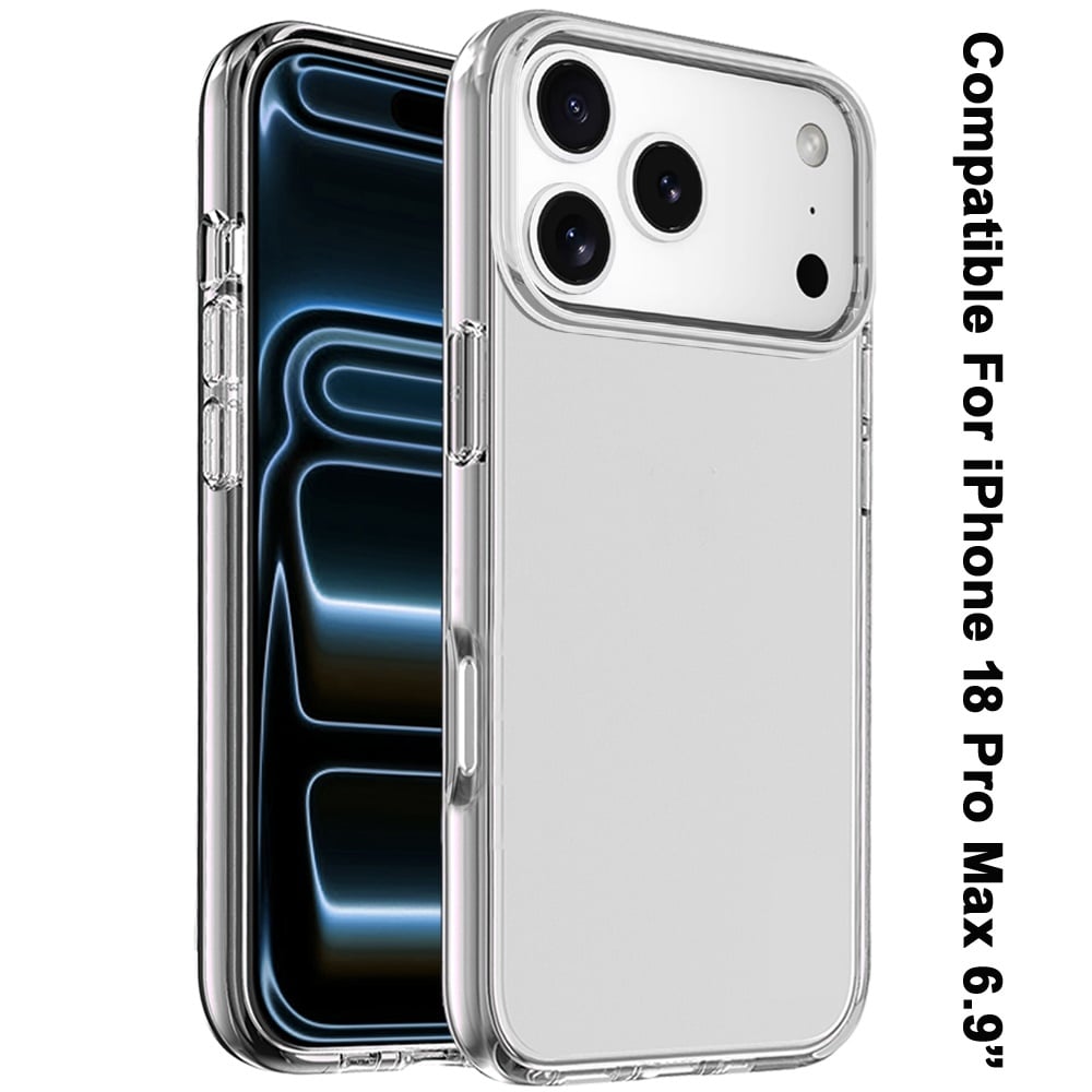 Phone Case for Apple iPhone 18 Pro Max Shockproof Thick 3mm Clear Heavy Duty Drop Resistant TPU Reinforced Corner Protective Transparent Durable Cover