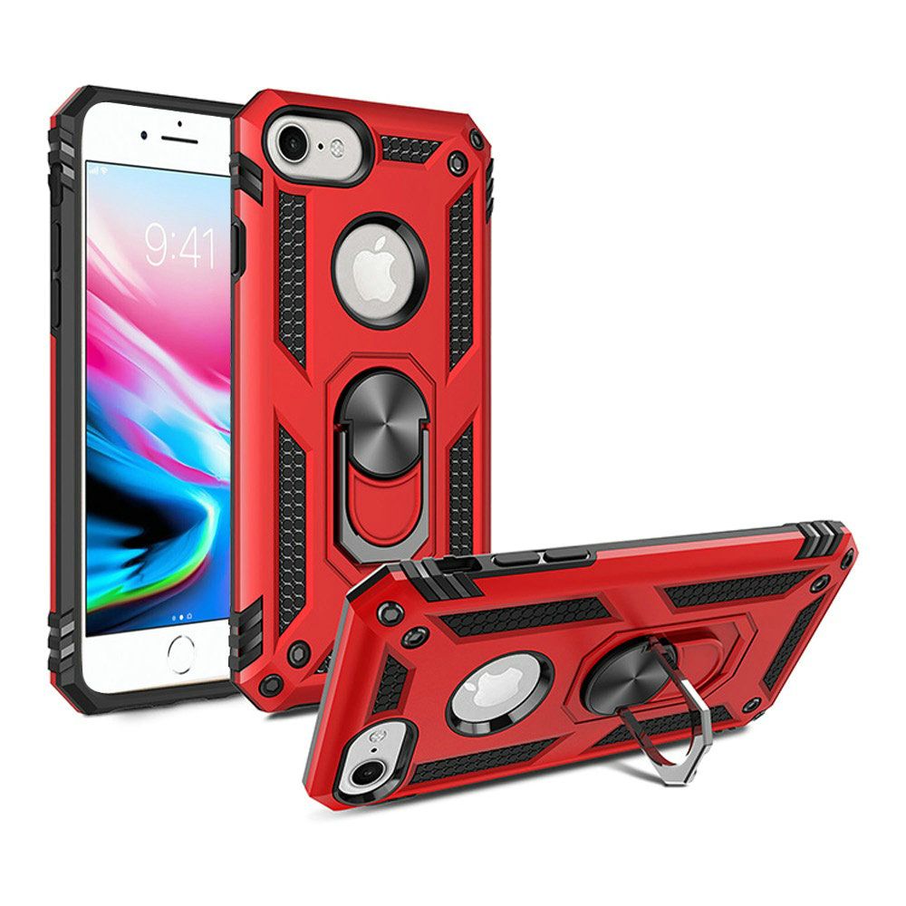 For Apple iPhone SE 3 (2022) SE/8/7 Hybrid Shockproof Durable 360 Degree Rotatable Ring Stand Holder Kickstand Fit Magnetic Car Mount Case Cover