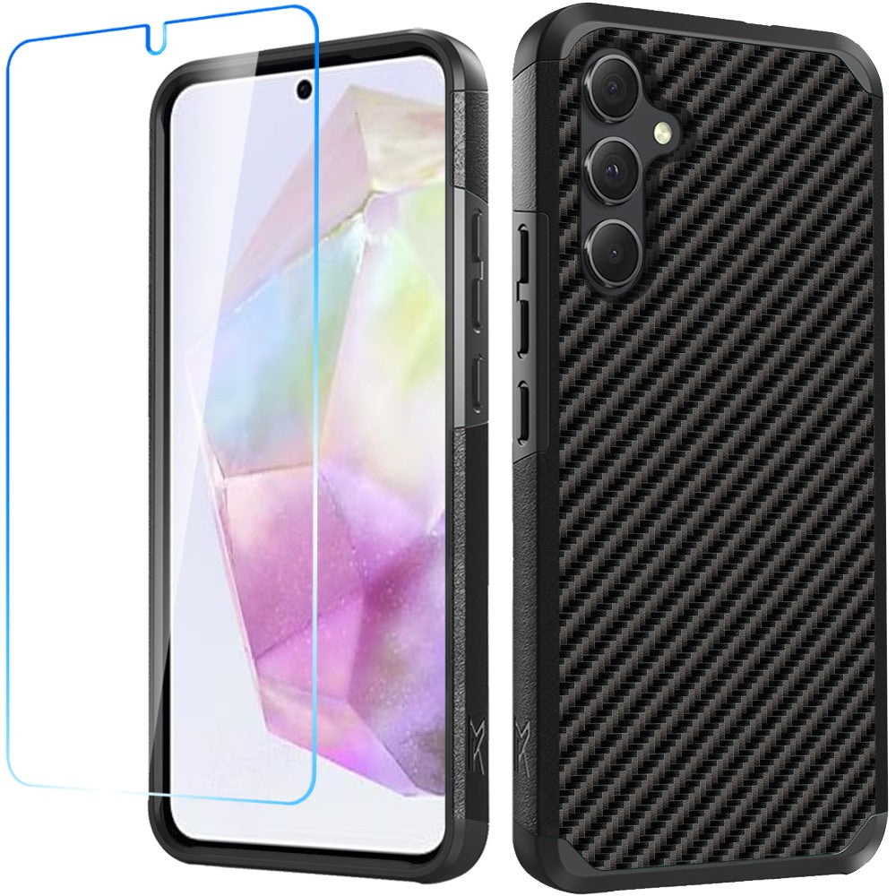 Tough Hybrid Dual Layer Hard PC TPU Rubber Bumper, Shock Absorption, Screen Protector Included