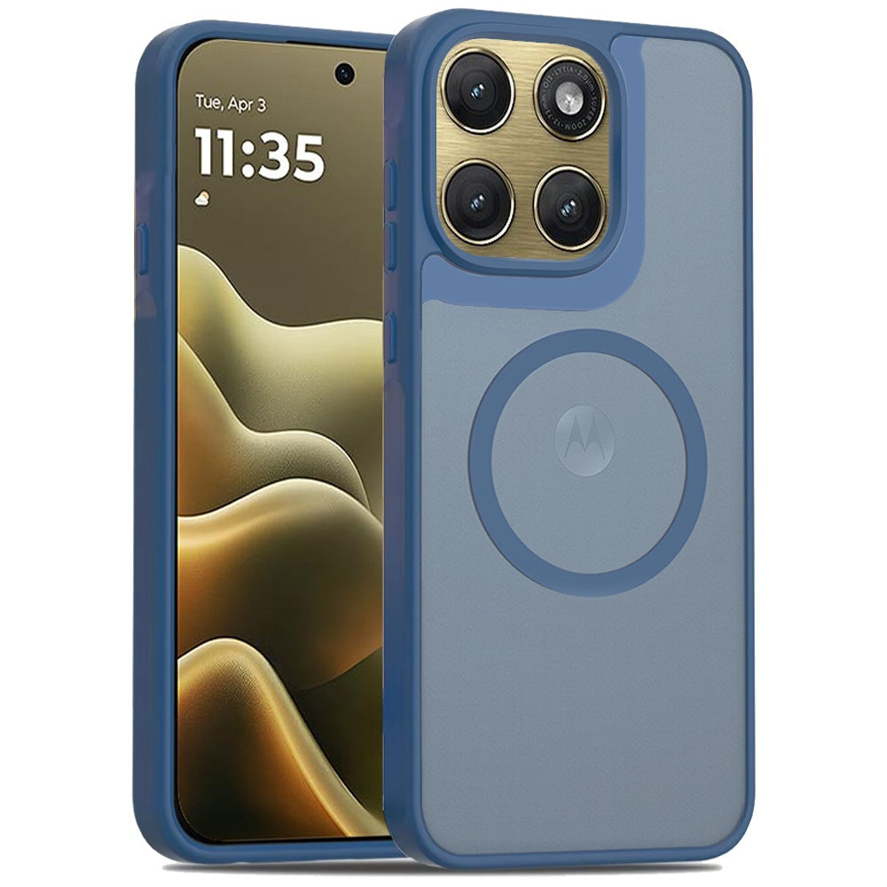 Phone Case for Motorola Edge 2026 Magnetic Matte Hybrid Shockproof Smooth Grip Durable Camera Protection Anti-Slip Soft Touch TPU Armor Cover