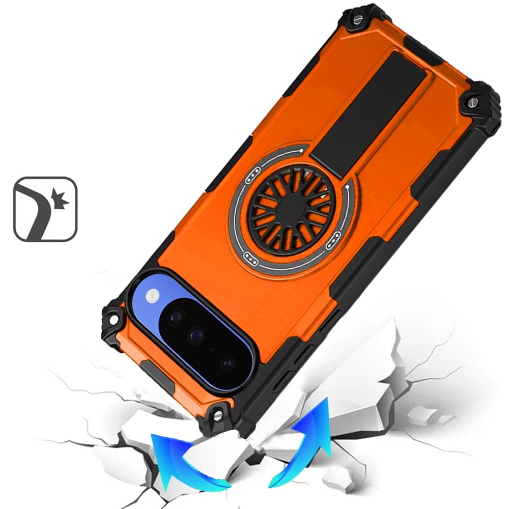 Phone Case for Google Pixel 11 / 11 Pro Invisible Kickstand Magnetic Car Mount Friendly Shockproof Texture Anti Slip Durable Grip Heavy Duty Hybrid Cover