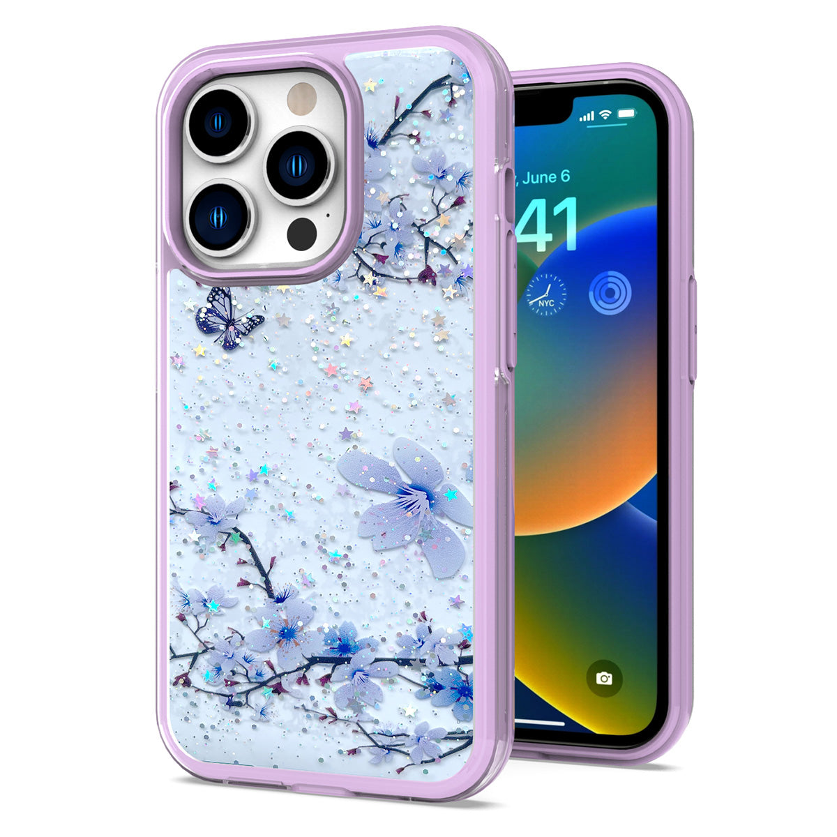 For Apple iPhone SE 3 (2022) SE 2nd/8/7 Sakura Spring Flowers Design Colorful Frame Hybrid Rubber TPU Hard PC Rugged Slim Phone Case Cover